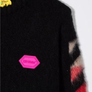 off-white kids Brushed print logo dress